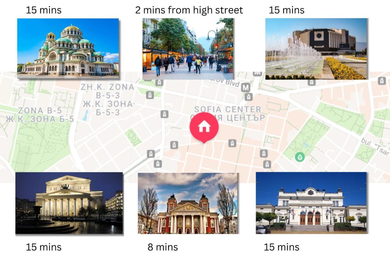 Top Centre Sofia Apartment For 6 Guests 외부 사진